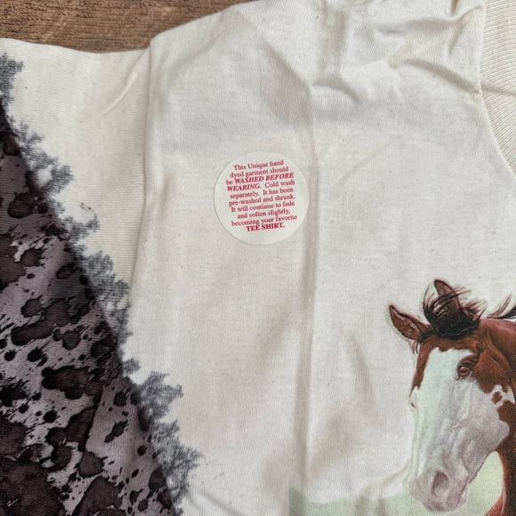 Vintage Tye-Dye Horse Graphic Tee Medium NWT - Picture 3 of 9